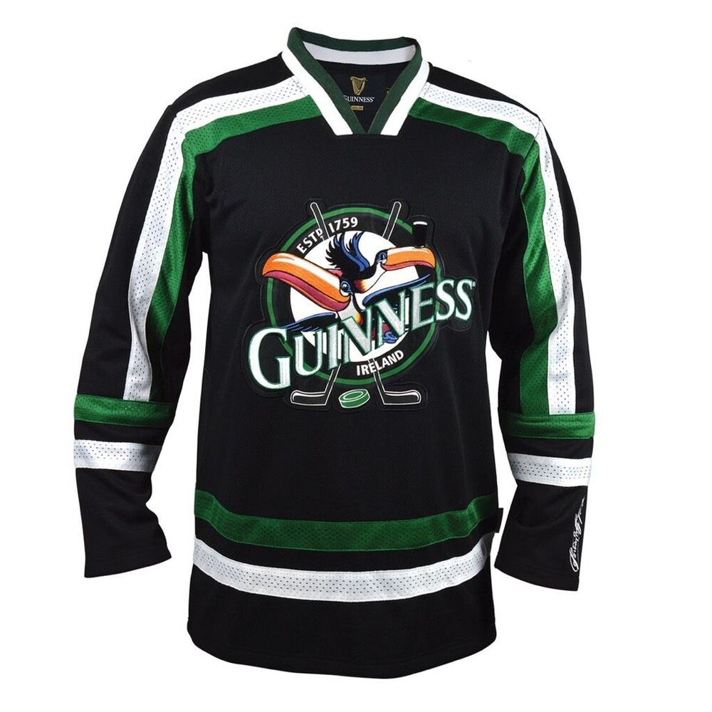 GUINNESS JERSEY TOUCAN HOCKEY BLACK GREEN Small